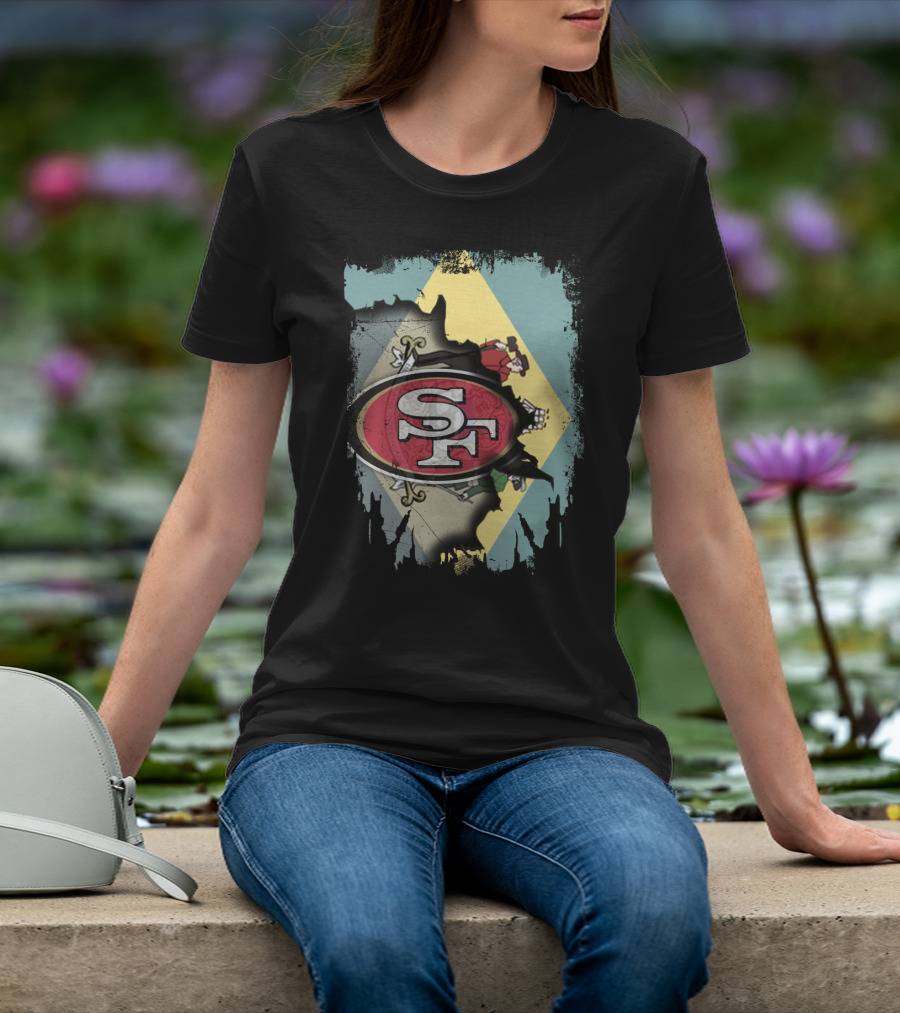 Delaware Unity With San Francisco 49ers Logo Integration T-Shirt