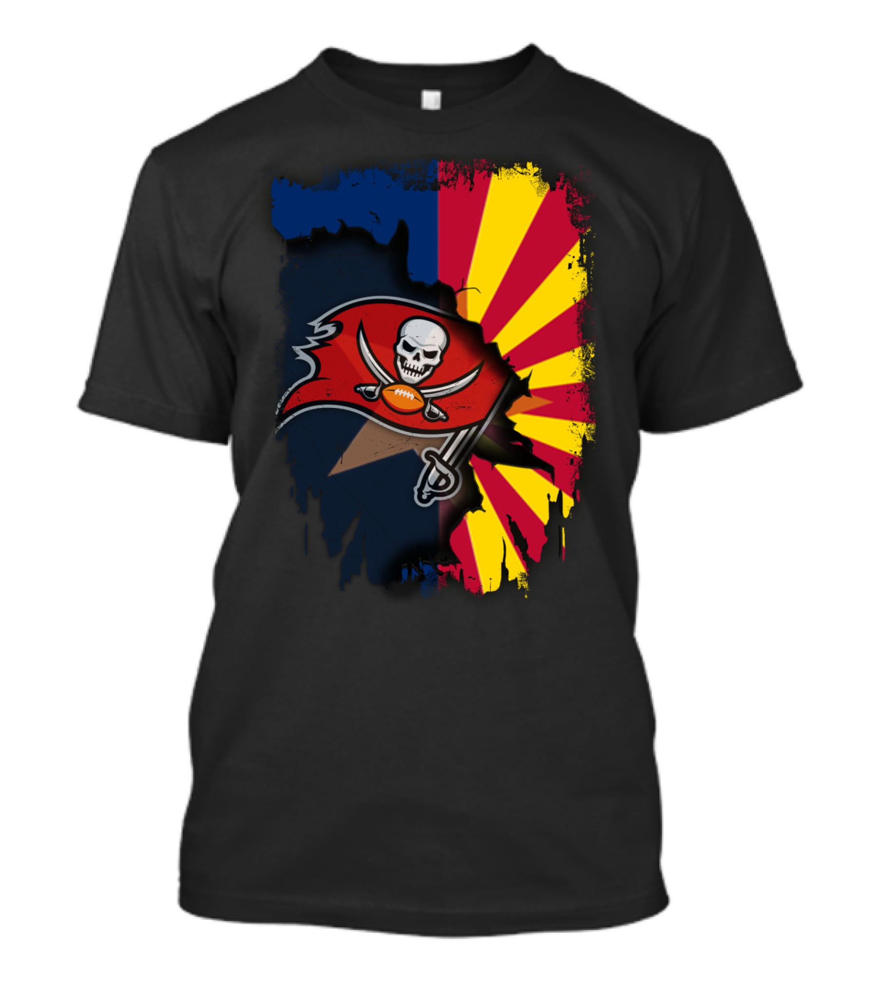 Arizona State Flag And Buccaneers Logo Together T-Shirt