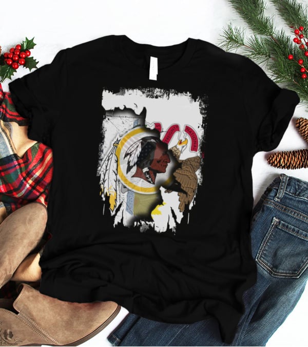 Illinois And Redskins Emblem Together With National And Sovereignty T-Shirt