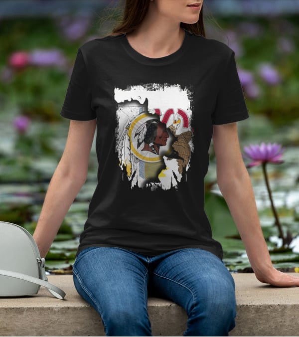 Illinois And Redskins Emblem Together With National And Sovereignty T-Shirt