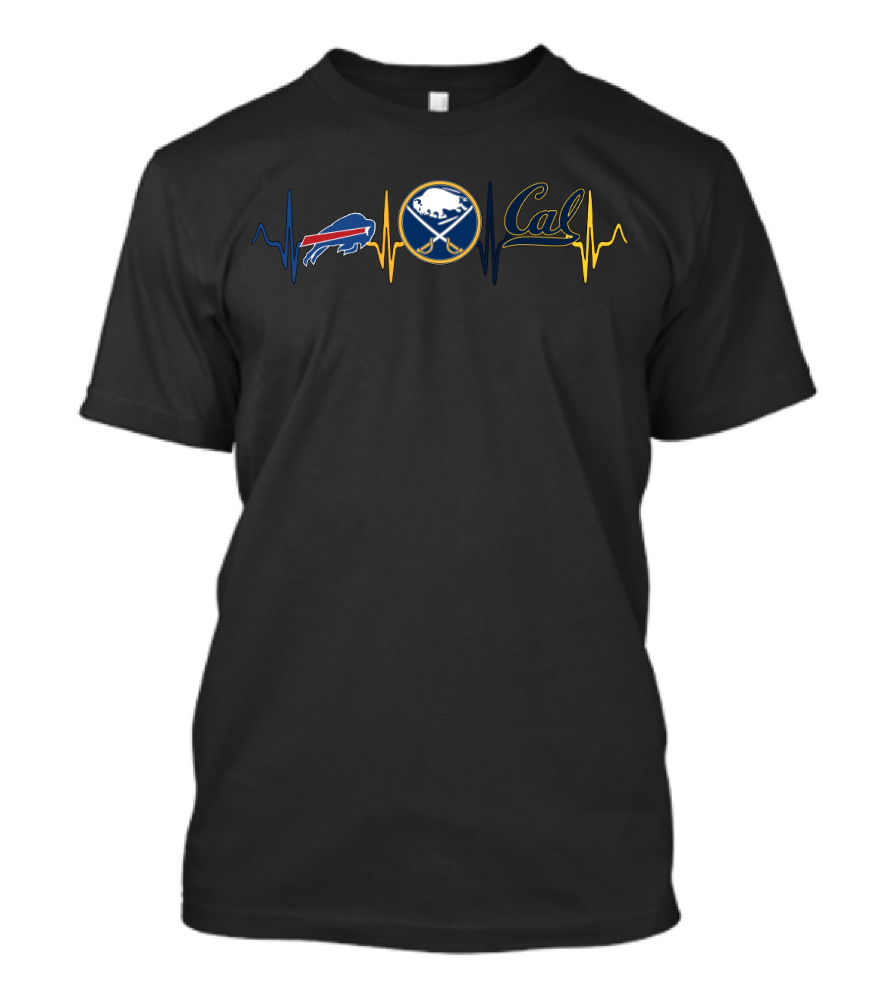 Buffalo Bills Love Buffalo Sabres Cal Heartbeat Cgb T-Shirt