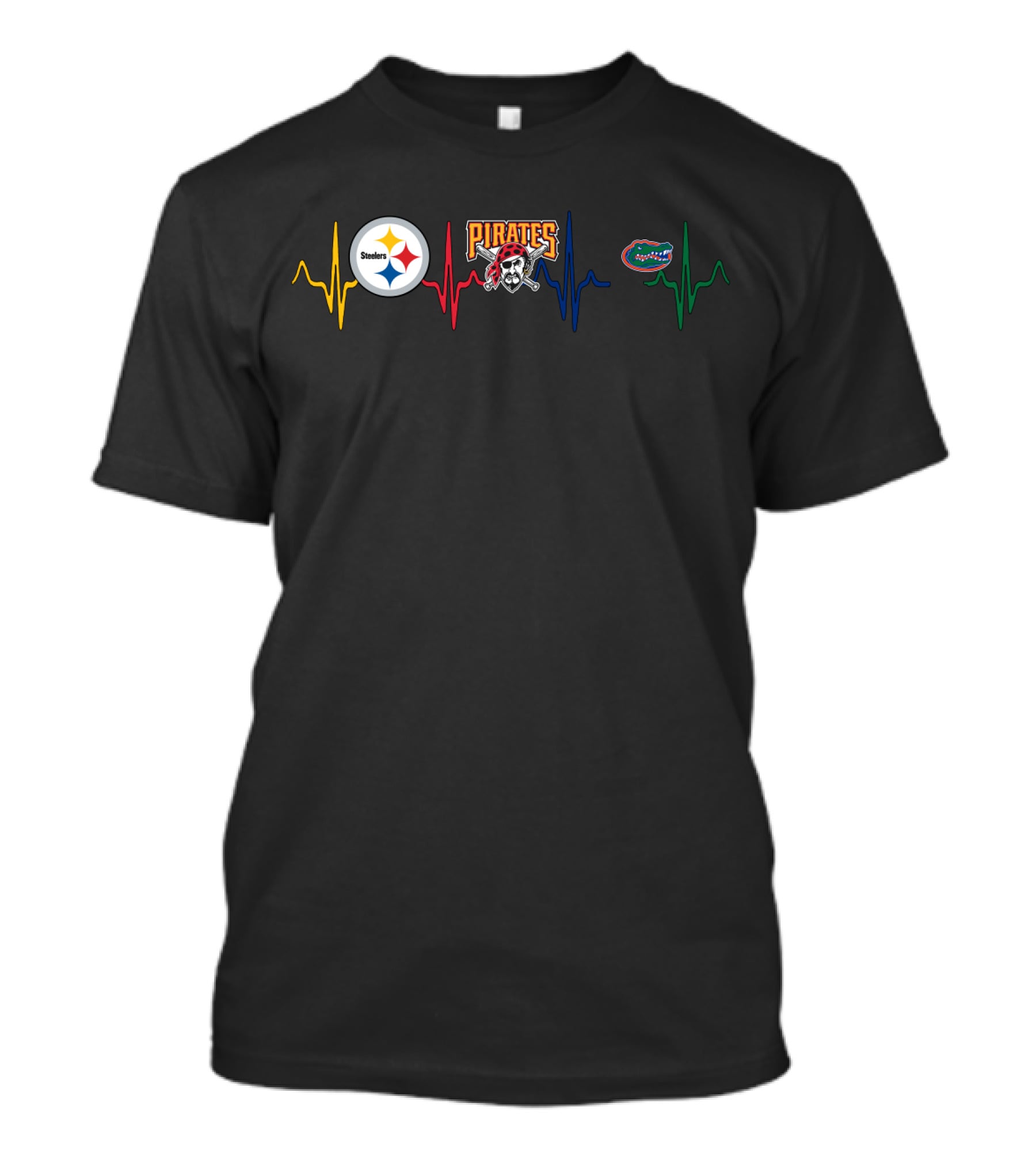 Steelers Pirates Gators Heartbeat T-Shirt