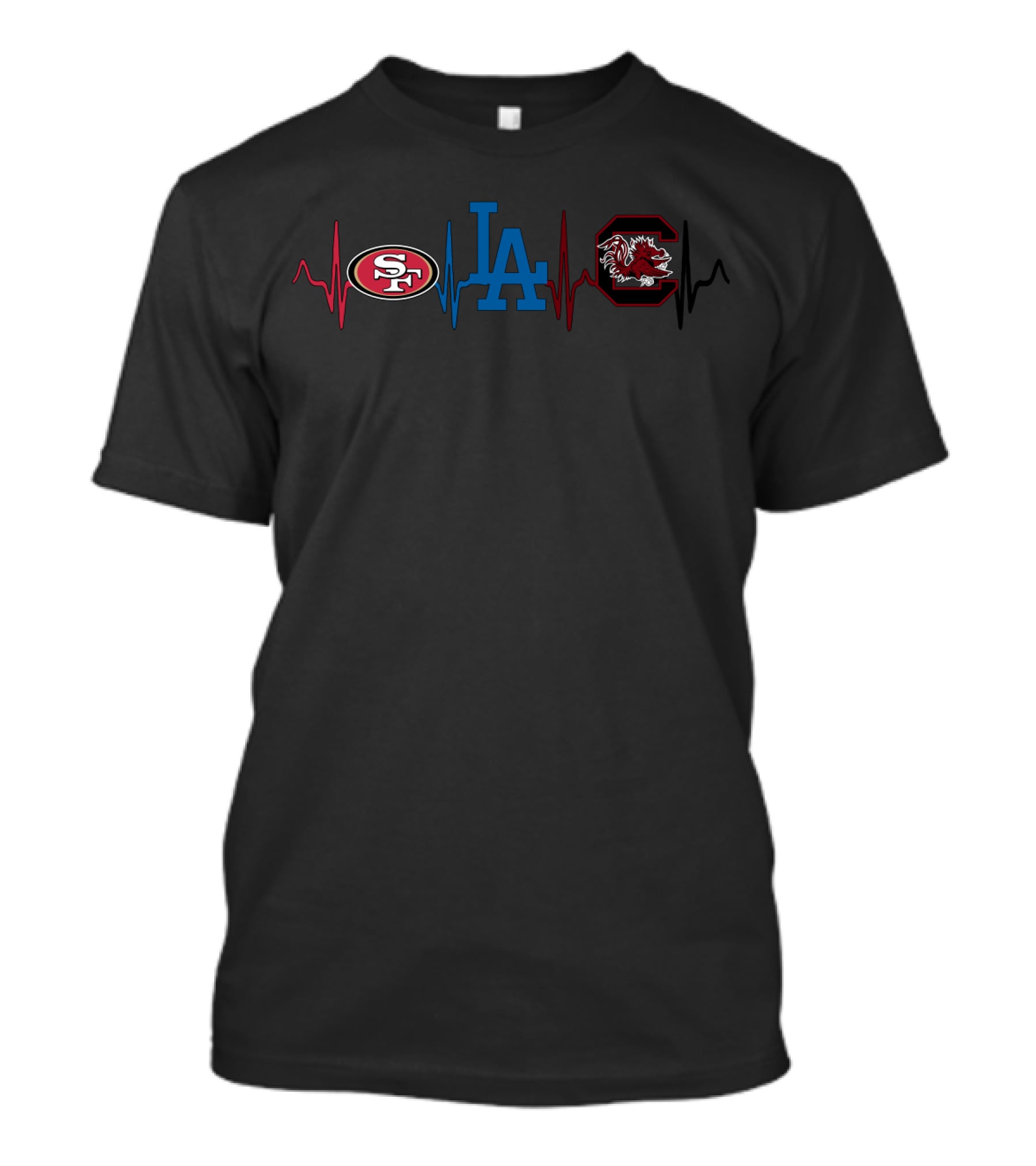 49ers La Dodgers South Carolina Gamecocks Love T-Shirt