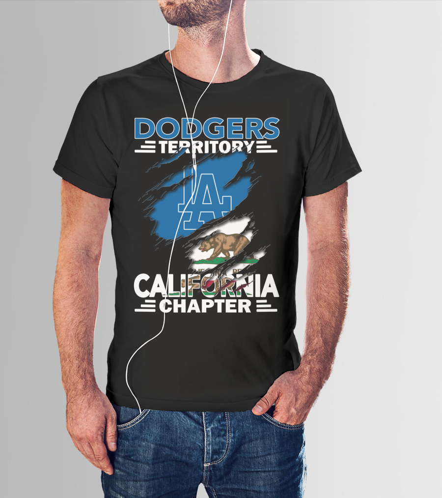 Dodgers Territory California Chapter LA Bear Flag T-Shirt