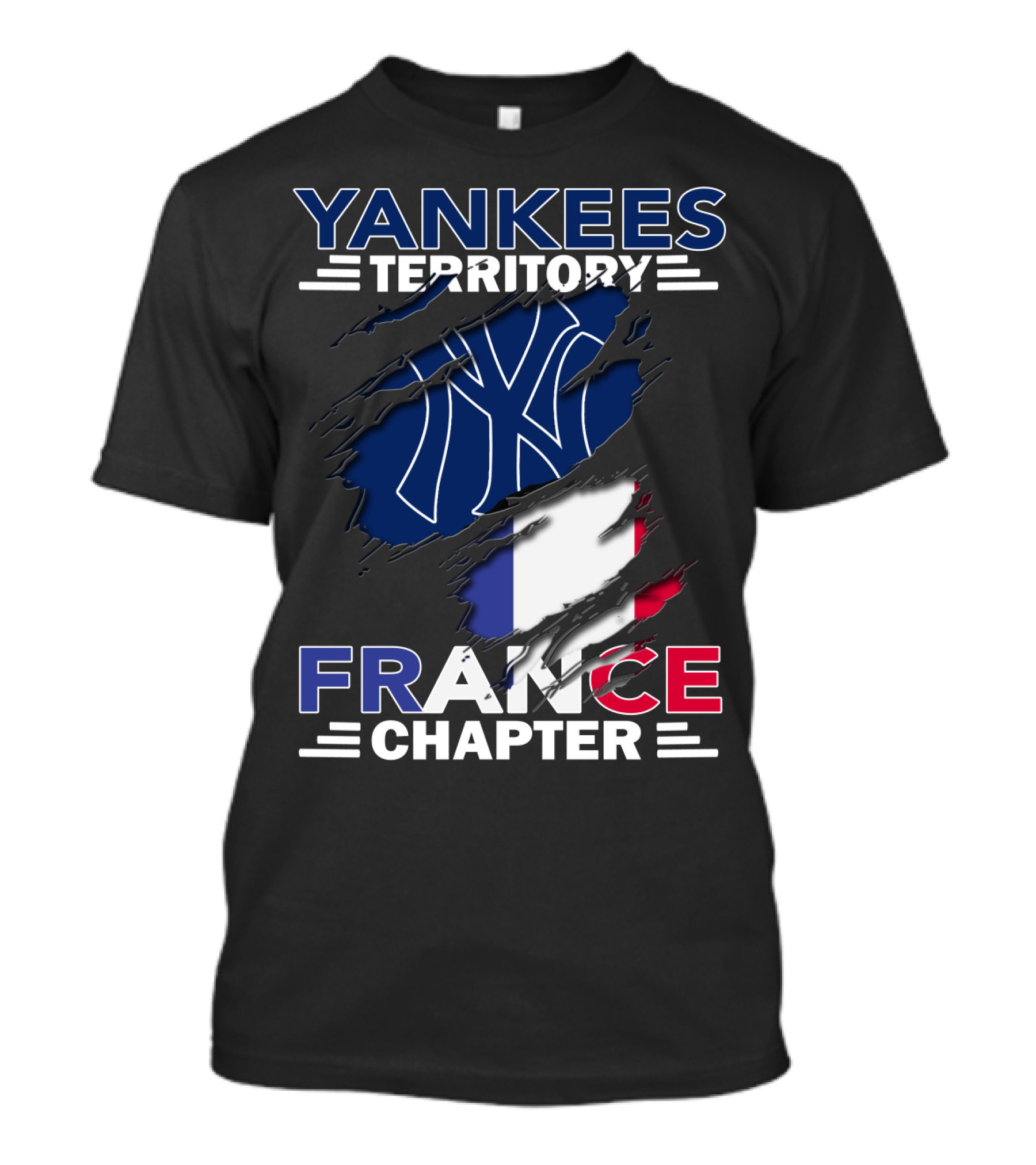 YANKEES TERRITORY FRANCE CHAPTER NY FLAG T-Shirt