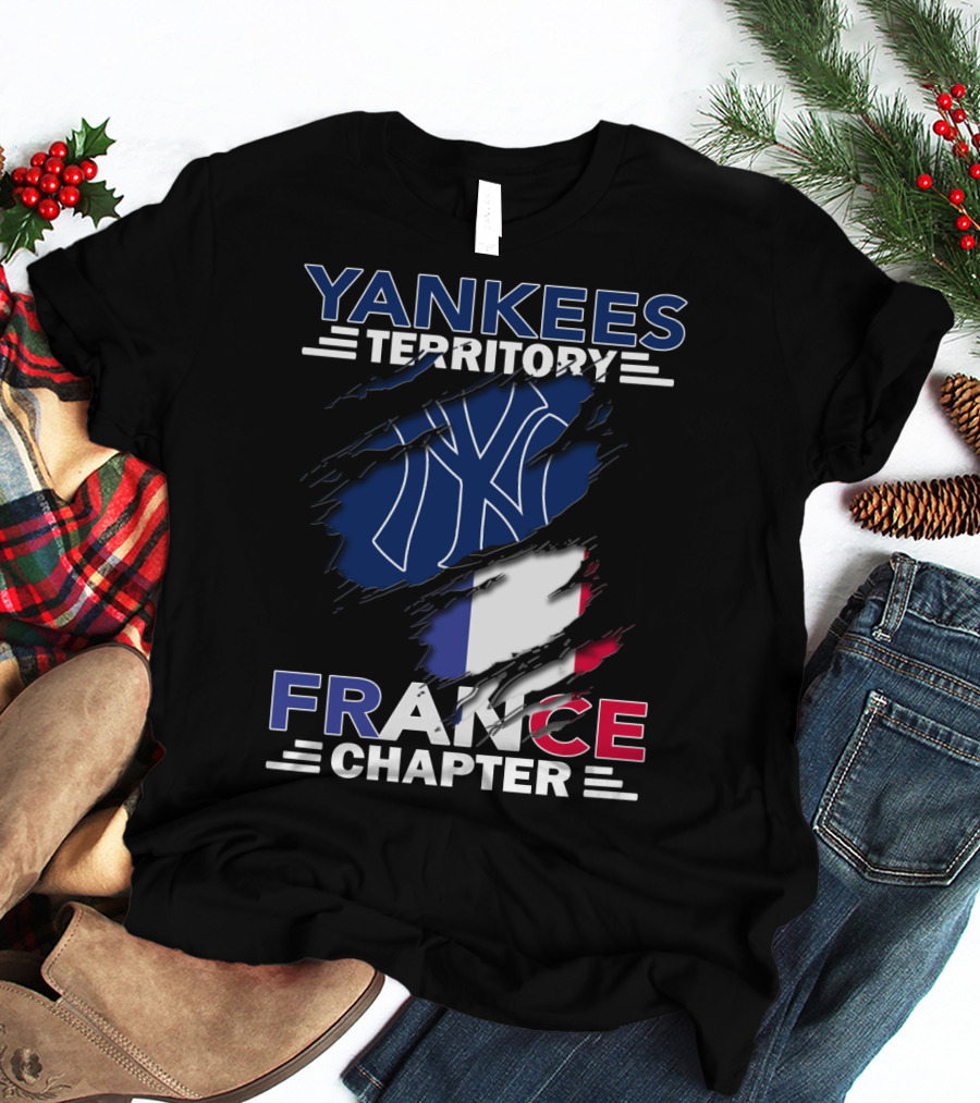 YANKEES TERRITORY FRANCE CHAPTER NY FLAG T-Shirt