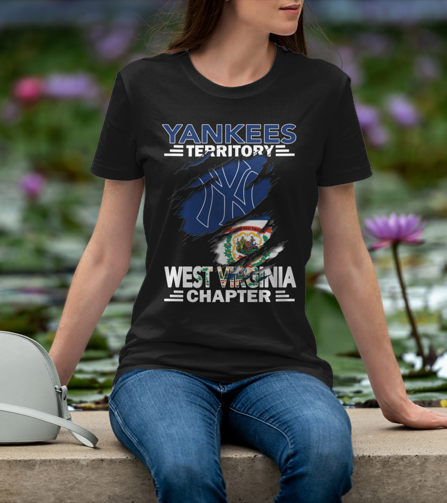 Yankees Territory West Virginia Chapter NY Logo And State Flag T-Shirt