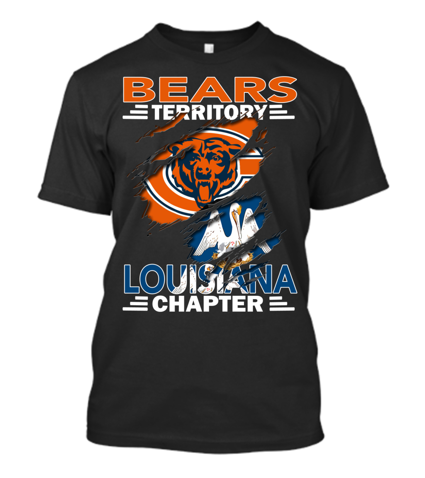 Bears Territory Chicago Logo Louisiana Chapter T-Shirt