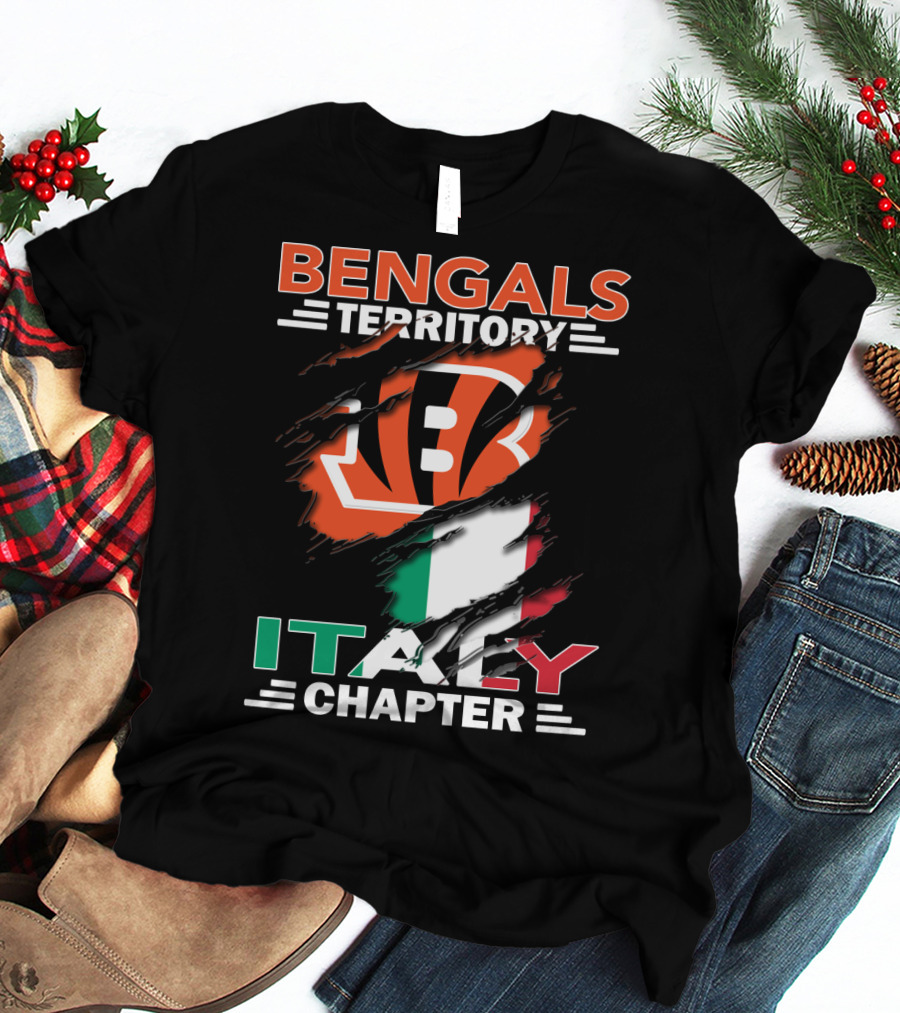 Bengals Territory Italy Chapter Flag T-Shirt