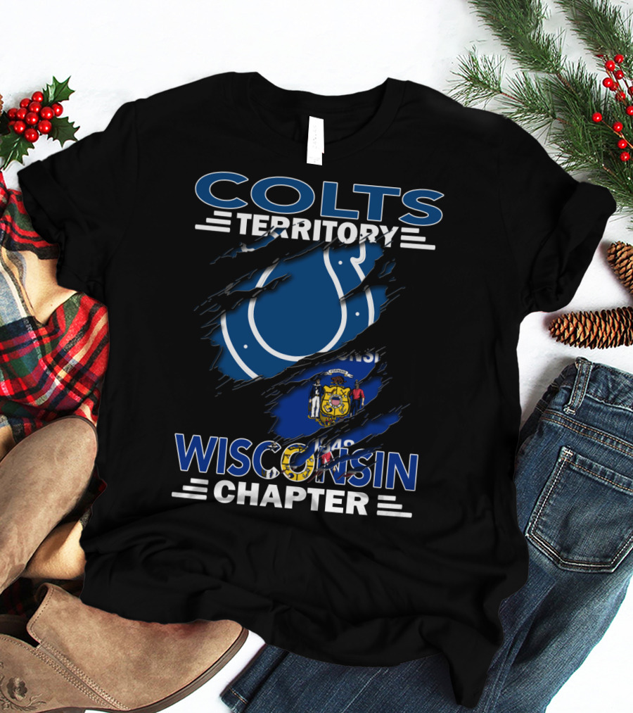 Colts Territory Wisconsin Chapter Flag And Horseshoe T-Shirt
