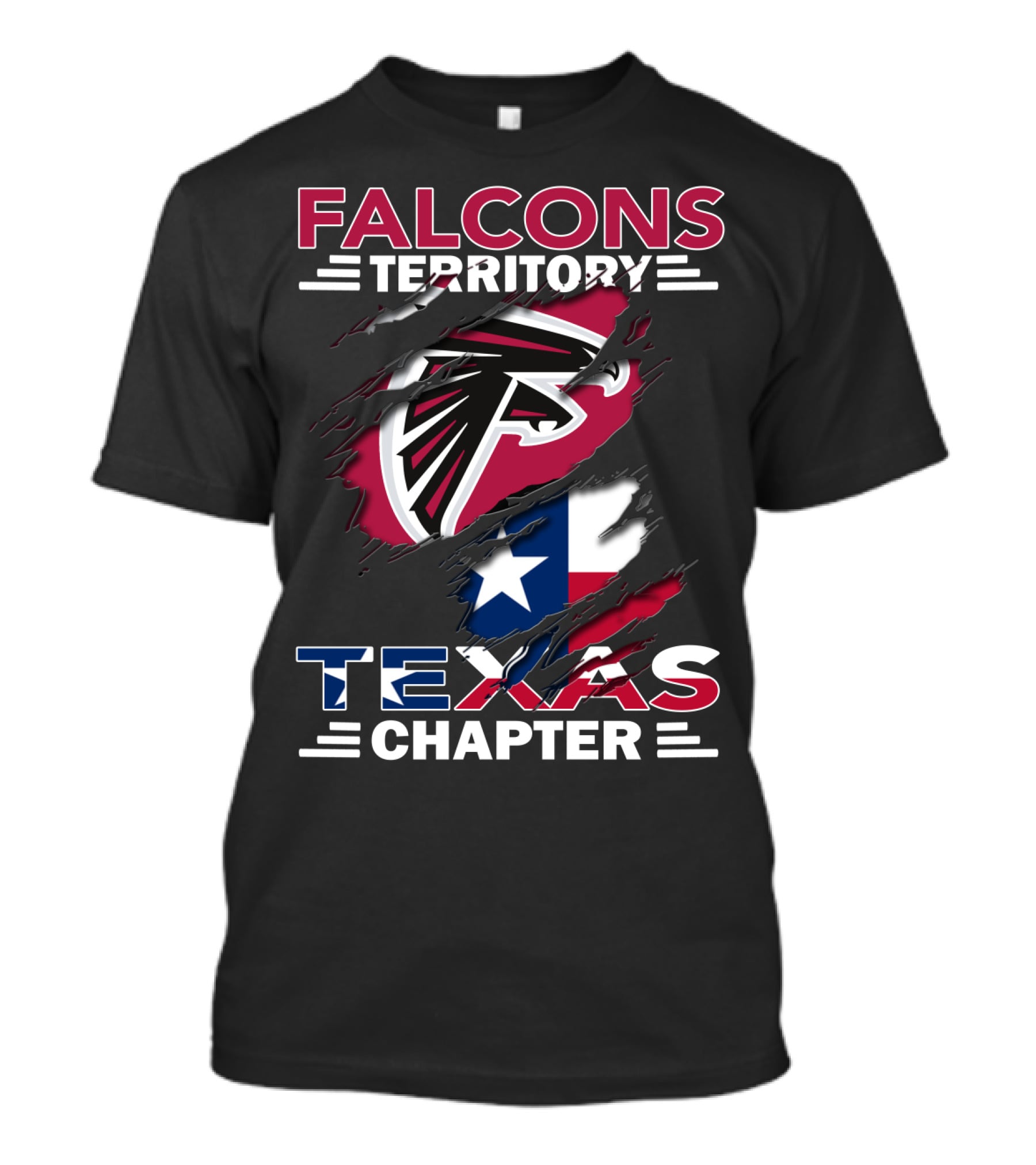 Falcons Territory Texas Chapter Logo With State Flag Elements For Fans T-Shirt