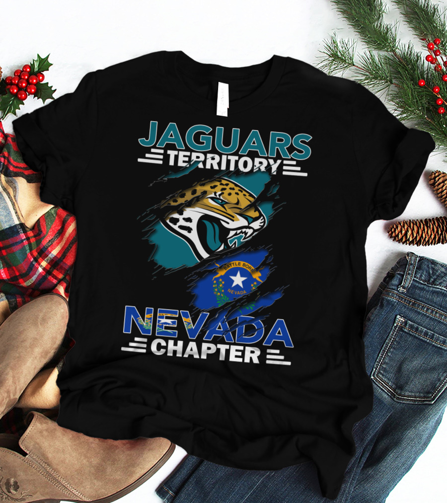 Jaguars Territory Nevada Chapter Battle Born Flag Emblem T-Shirt