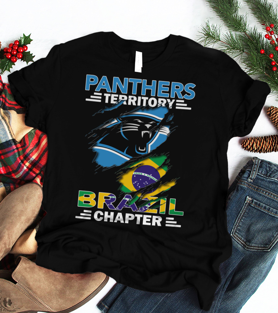 Panthers Territory Brazil Chapter Flag And Panther T-Shirt