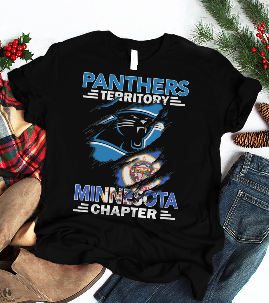 Panthers Territory Minnesota Chapter Flag And Logo Combination T-Shirt