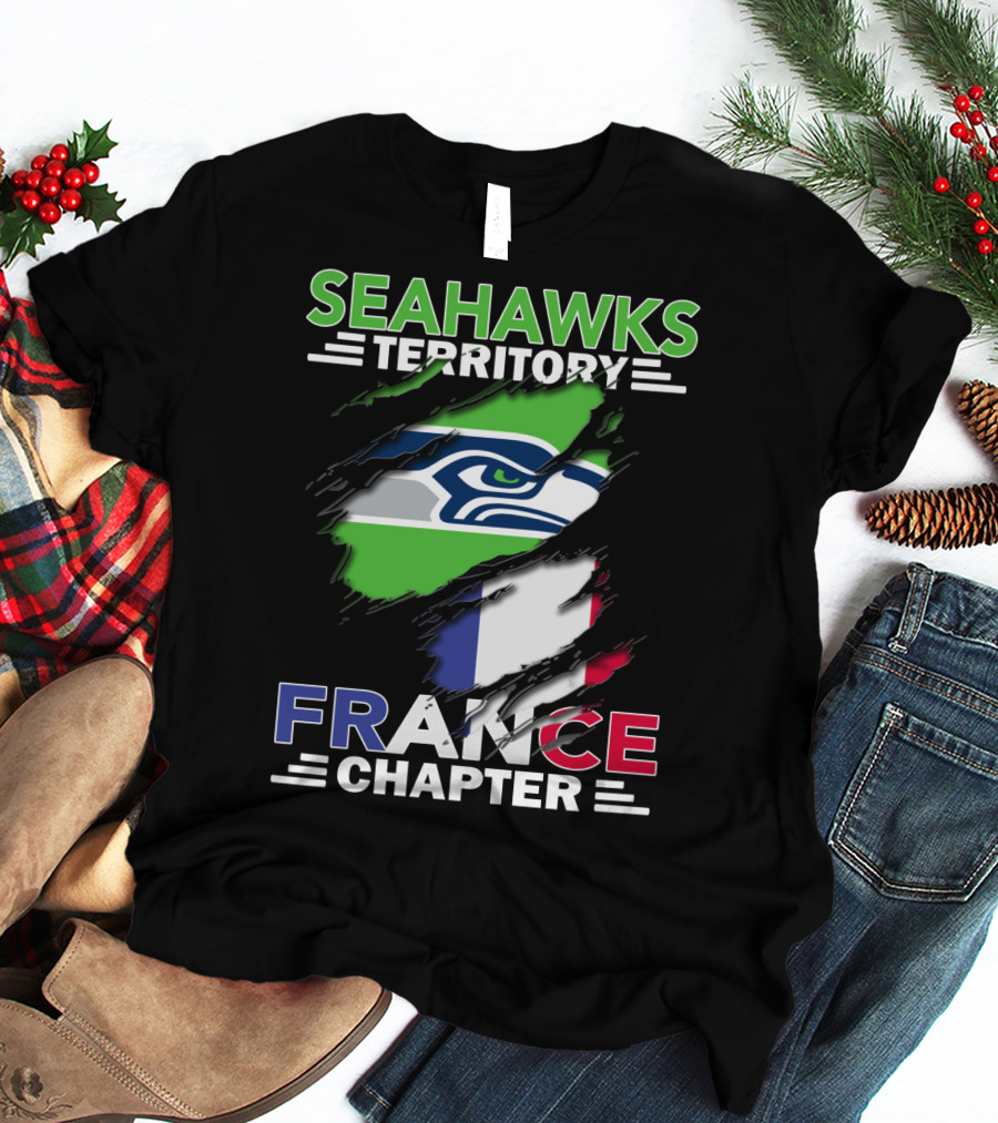 Seahawks Territory France Chapter Flag T-Shirt