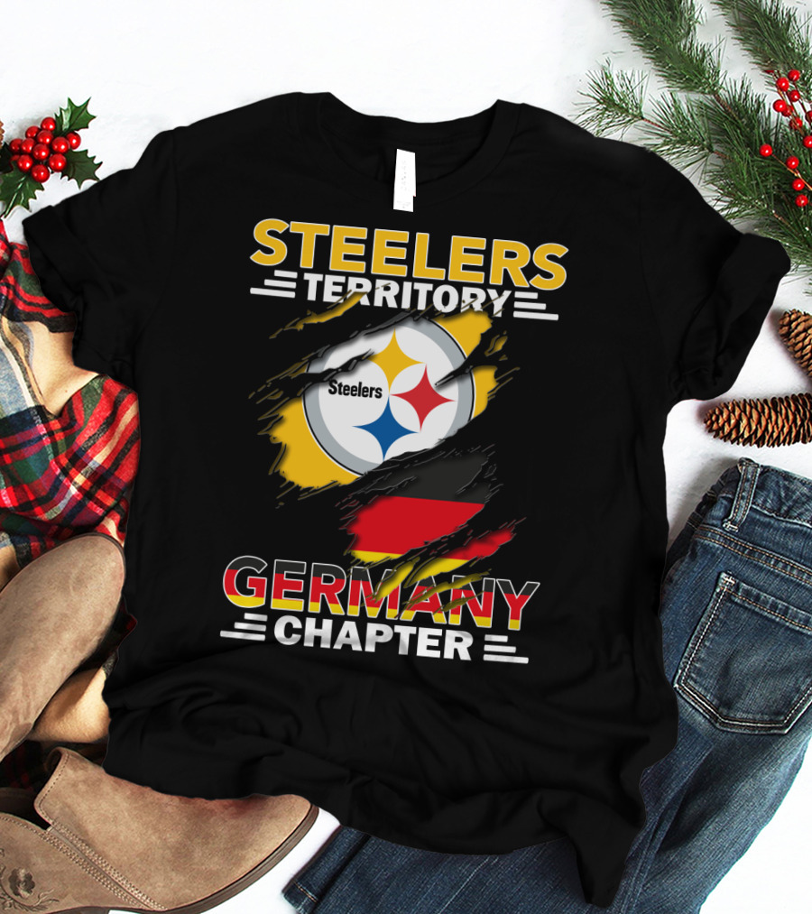 Steelers Territory Germany Chapter Steelers Logo German Flag T-Shirt
