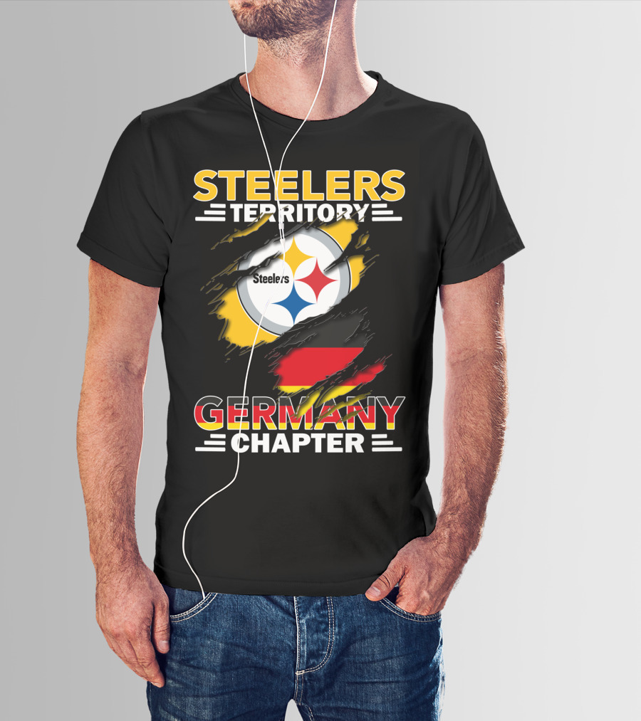 Steelers Territory Germany Chapter Steelers Logo German Flag T-Shirt