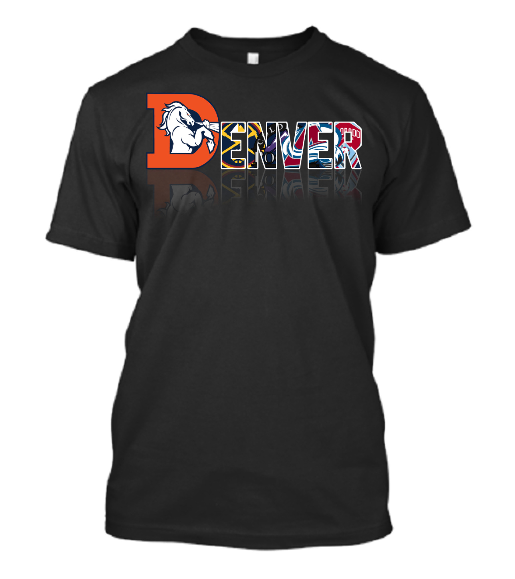 Denver Broncos Nuggets Avalanche Rapids City T-Shirt