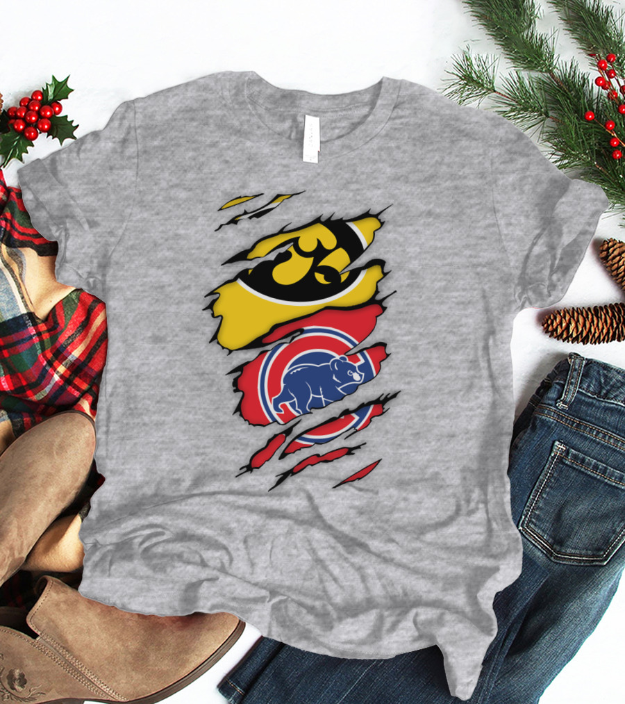 Chicago Cubs Iowa Hawkeyes Mashup T-Shirt