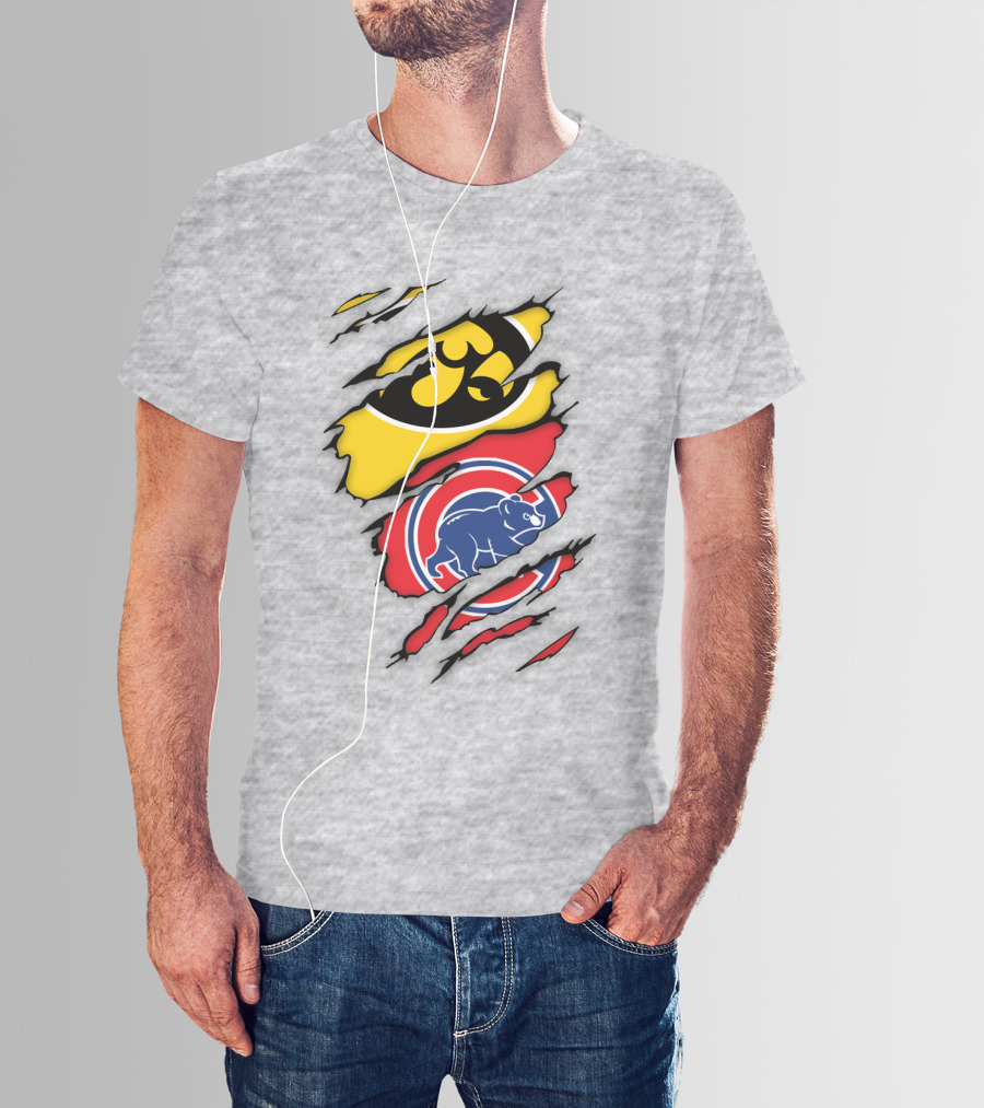 Chicago Cubs Iowa Hawkeyes Mashup T-Shirt