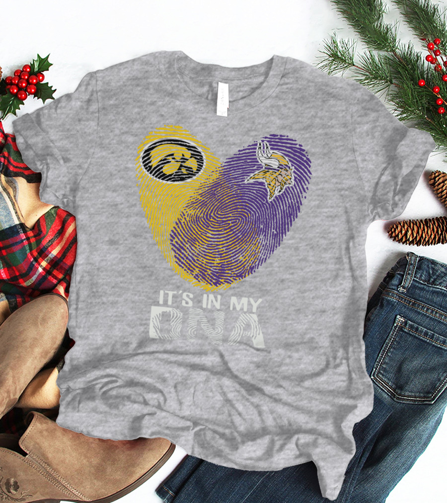 Iowa Hawkeyes Minnesota Vikings It's In My Dna T-Shirt
