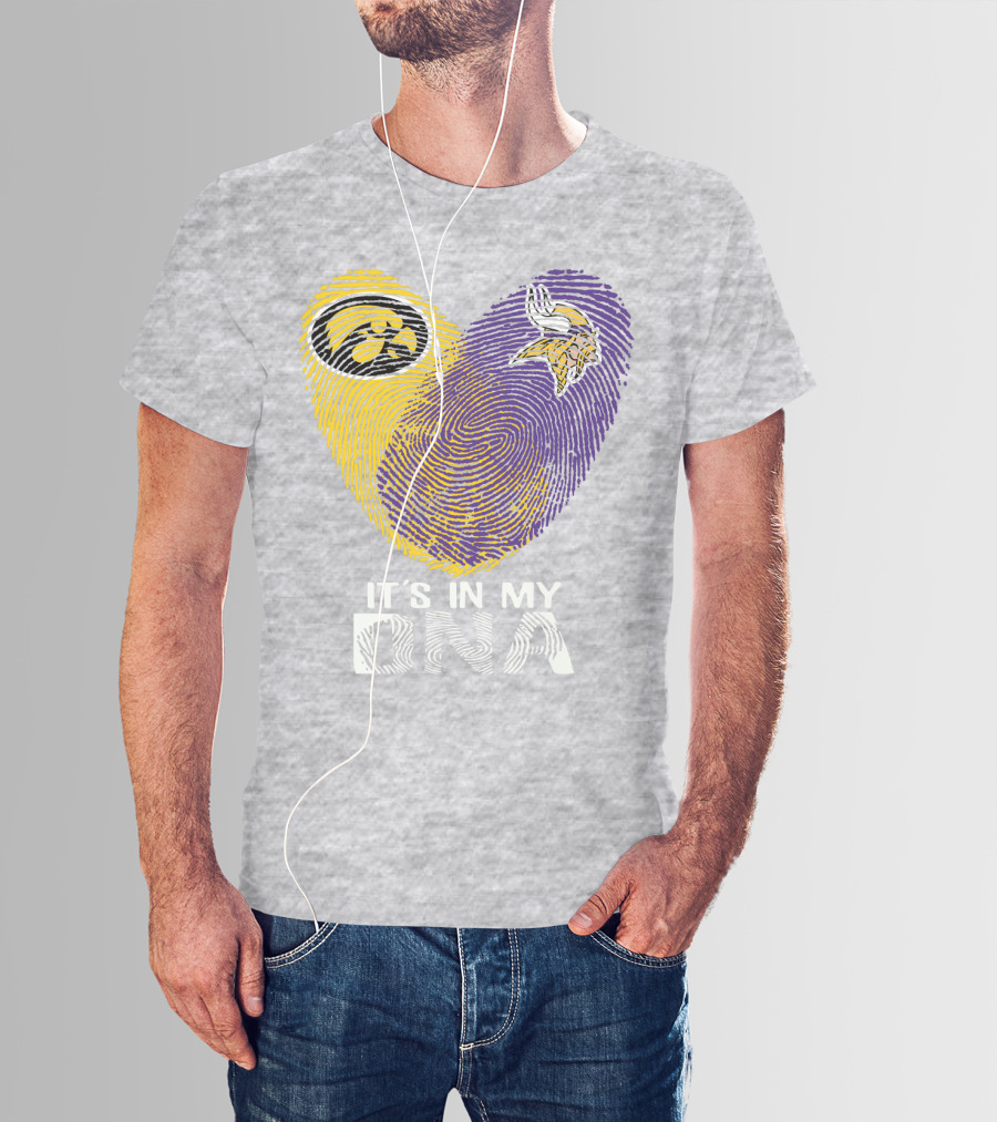 Iowa Hawkeyes Minnesota Vikings It's In My Dna T-Shirt