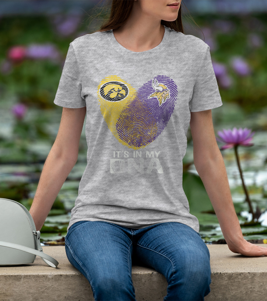 Iowa Hawkeyes Minnesota Vikings It's In My Dna T-Shirt