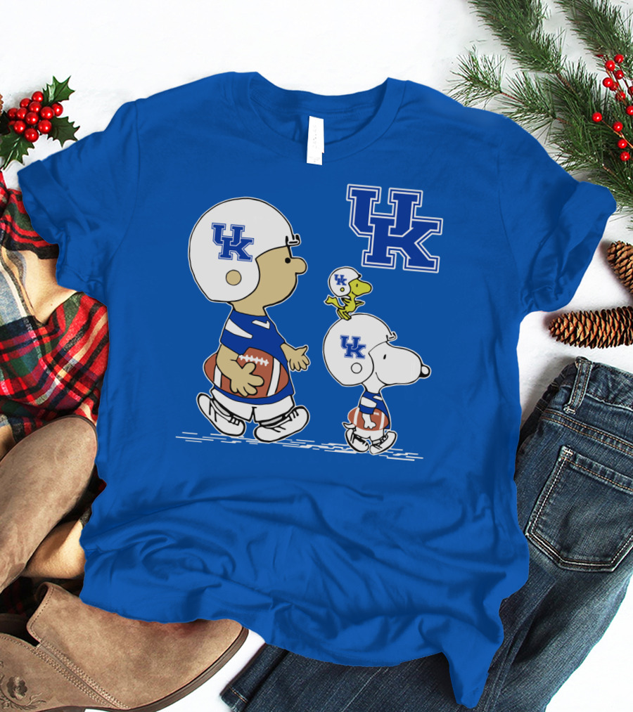 Kentucky Wildcats Peanuts Football Characters UK T-Shirt