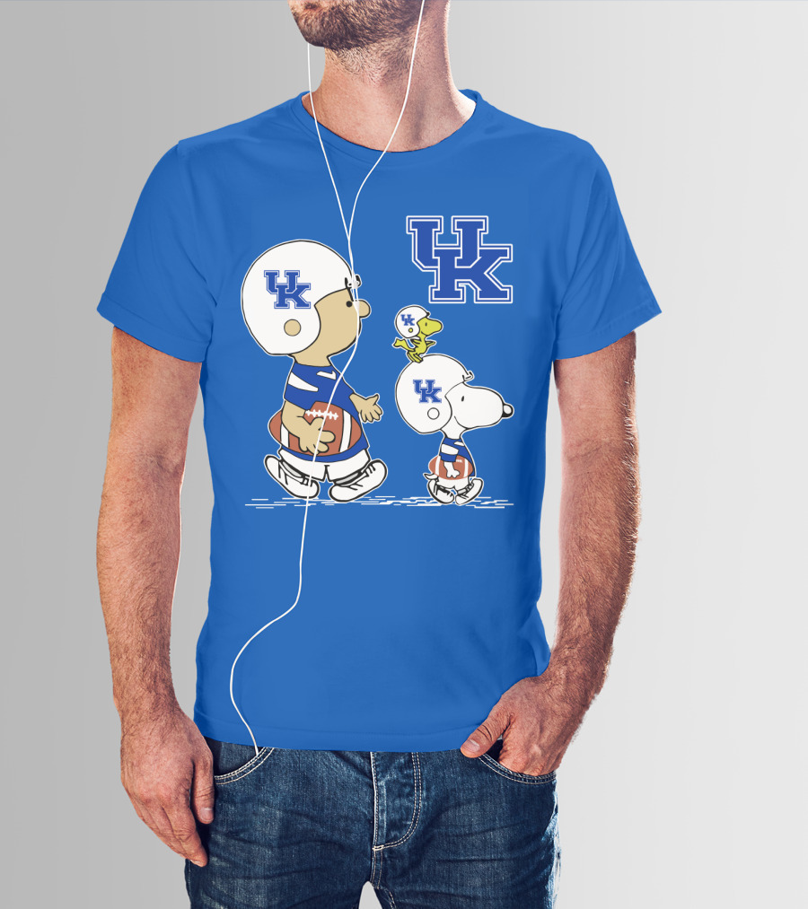 Kentucky Wildcats Peanuts Football Characters UK T-Shirt