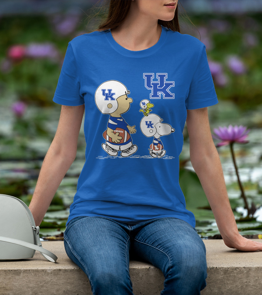 Kentucky Wildcats Peanuts Football Characters UK T-Shirt