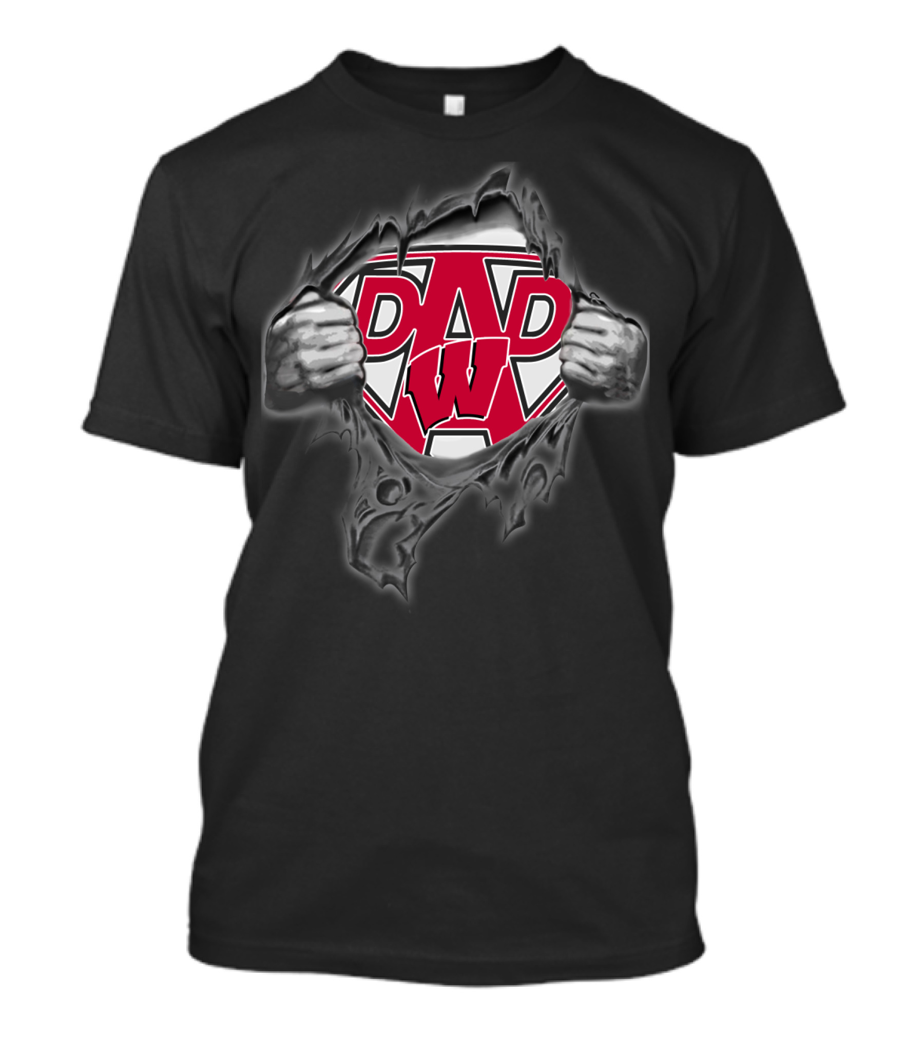 Wisconsin Badgers Dad Superhero T-Shirt