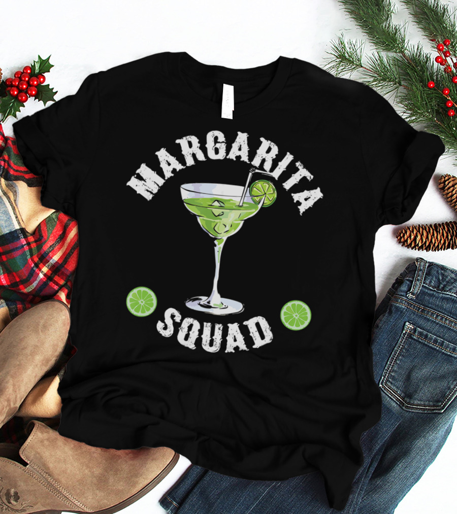 Margarita Squad Lime Drinking Lover Green Cocktail Enthusiast T-Shirt