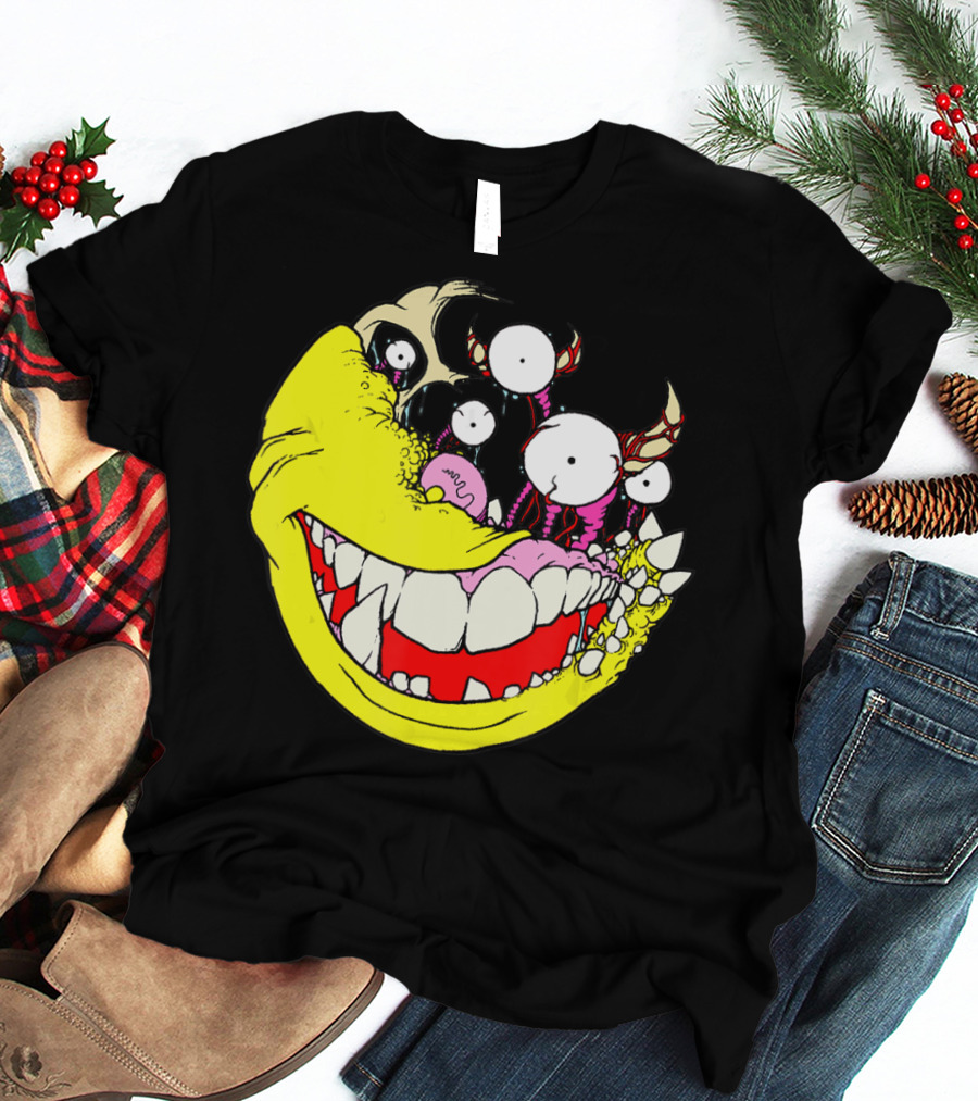 Wouldn't Hurt You To Smile Monster Face With Teeth And Eyes T-Shirt
