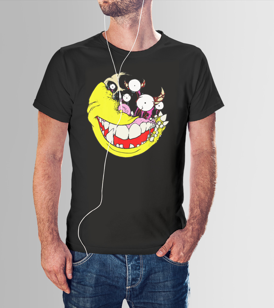 Wouldn't Hurt You To Smile Monster Face With Teeth And Eyes T-Shirt
