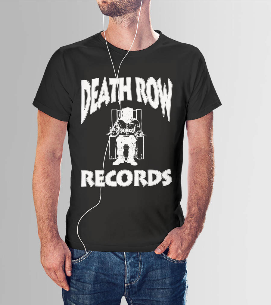 Death Row Records Electric Chair Logo Iconic Music Label T-Shirt
