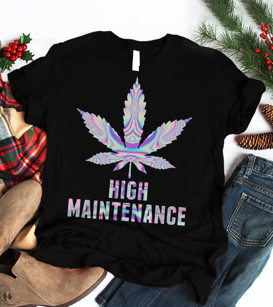 High Maintenance Holographic Leaf T-Shirt