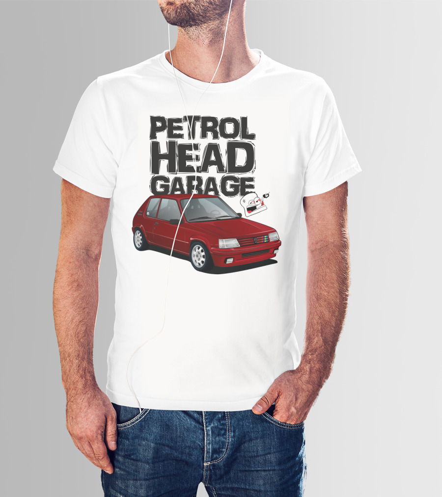 Petrol Head Garage Peugeot 205 RFS Car Enthusiast T-Shirt
