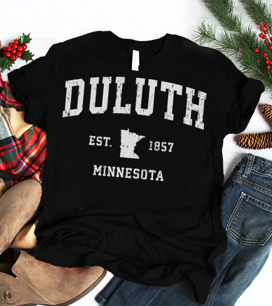 Duluth Minnesota Est. 1857 Vintage Athletic T-Shirt