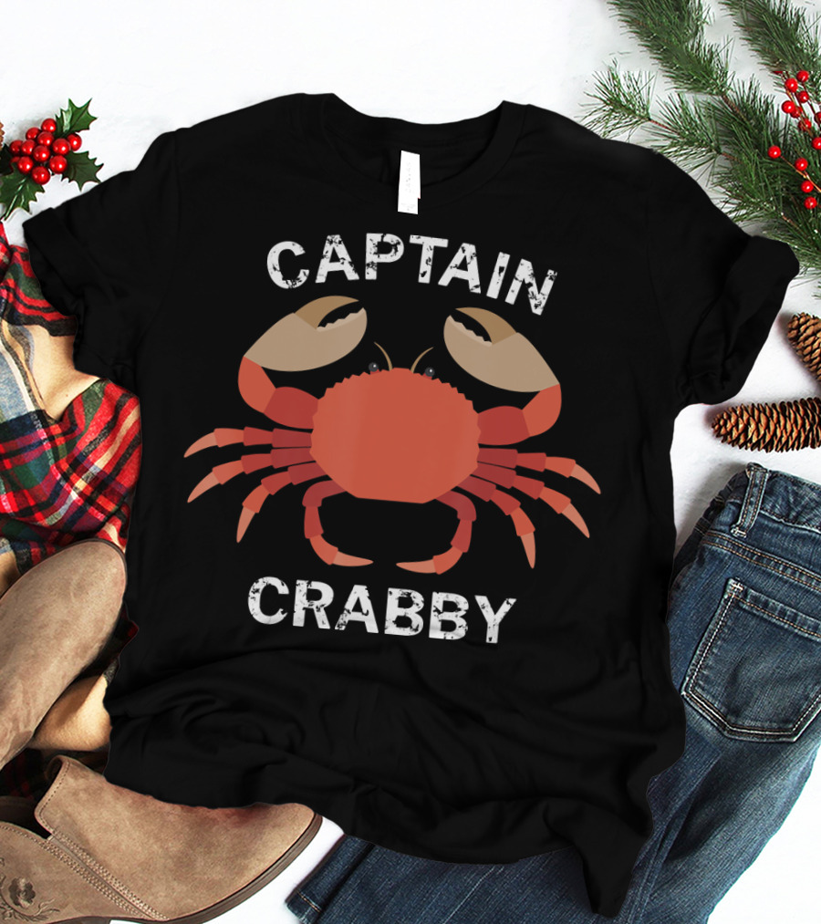 Captain Crabby Mood Funny Crabby Captain T-Shirt