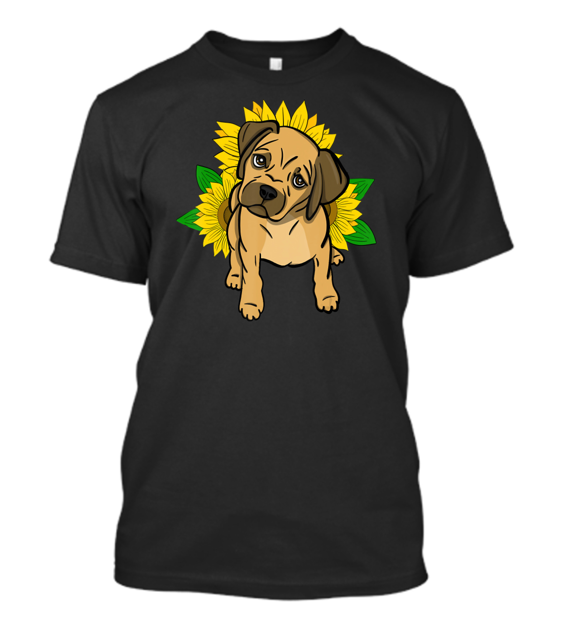 Puggle Puppy Sunflowers T-Shirt