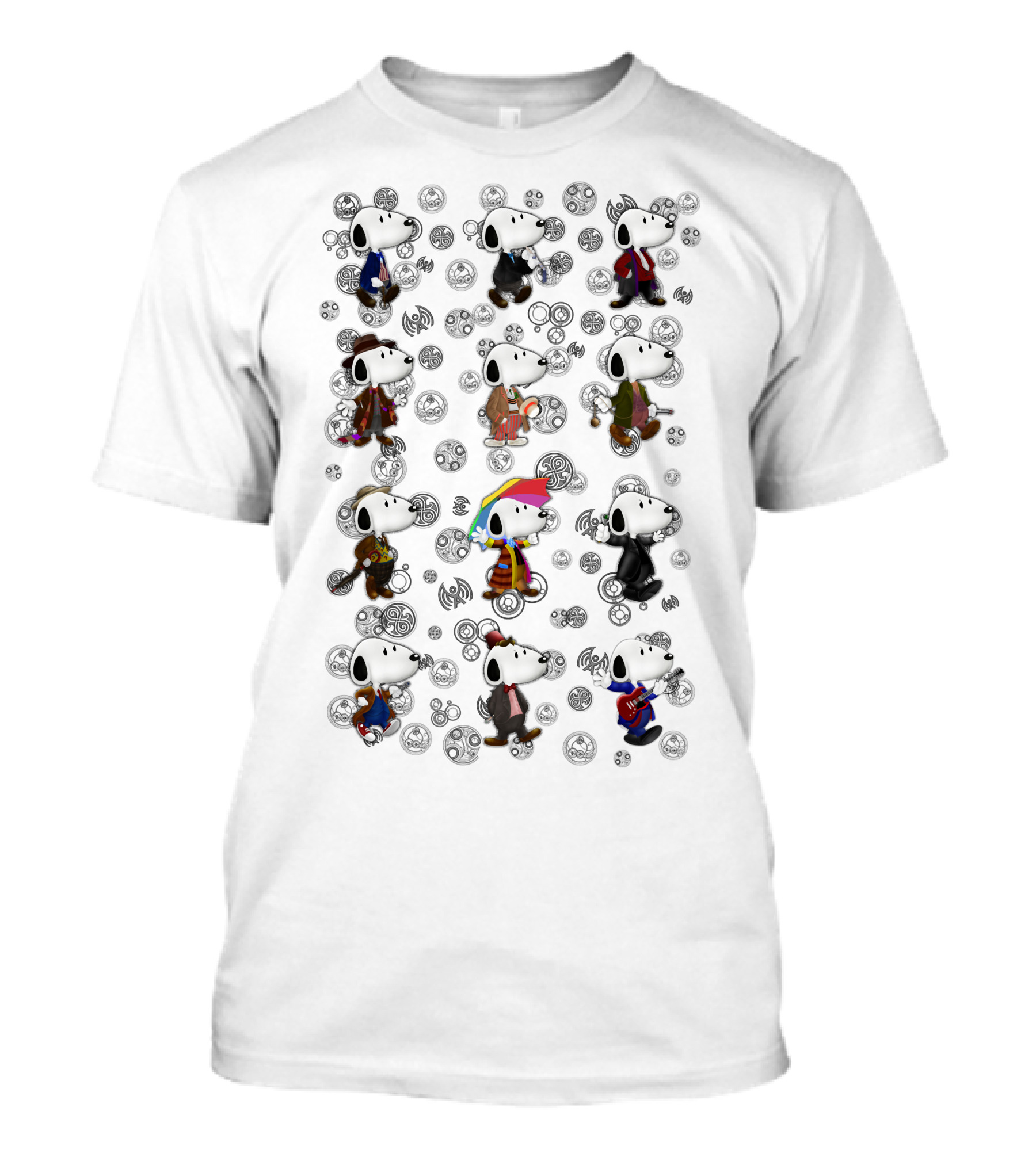 Snoopy The DOGtor Who Eleven Incarnations T-Shirt
