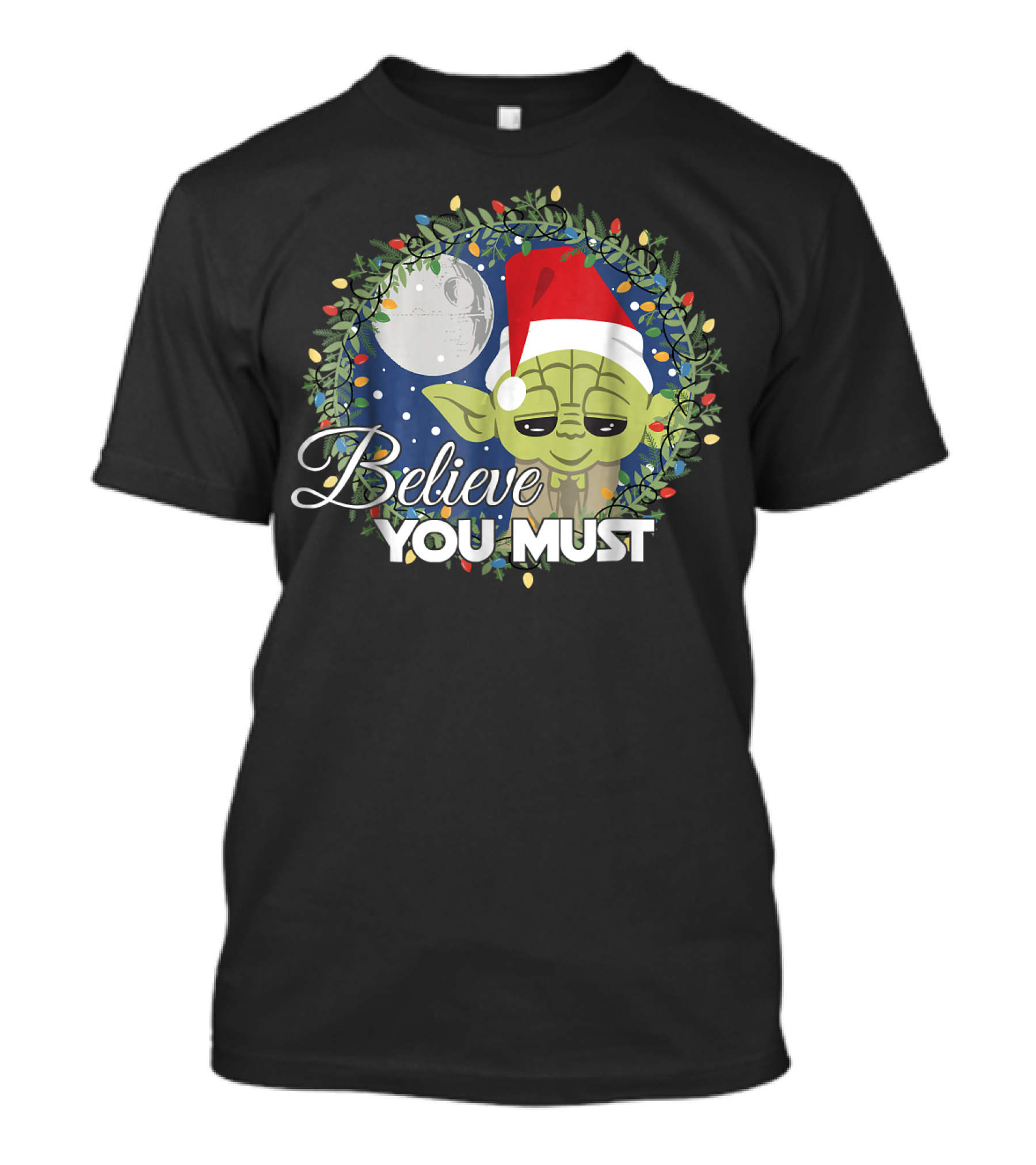 Believe You Must Yoda Santa Star Wars Christmas Reef T-Shirt
