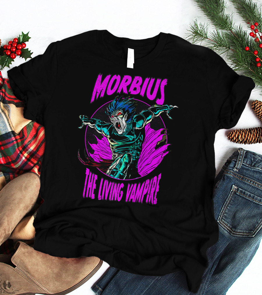 Marvel Morbius The Living Vampire Morbius Purple Hue T-Shirt