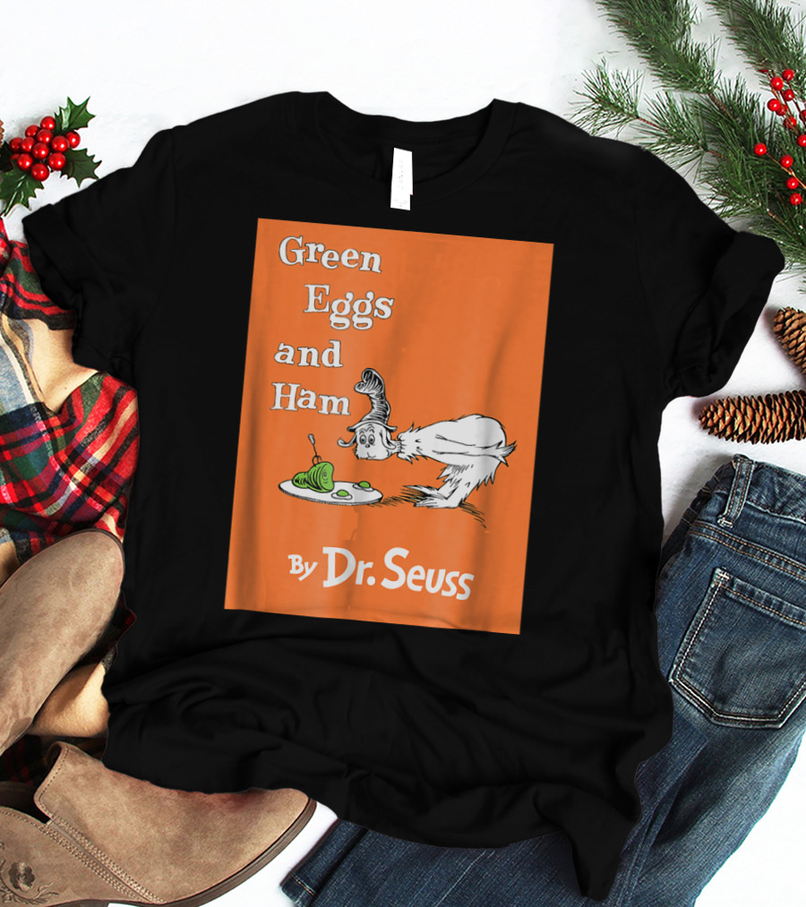 Dr. Seuss Green Eggs And Ham By Dr. Seuss Book Cover T-Shirt