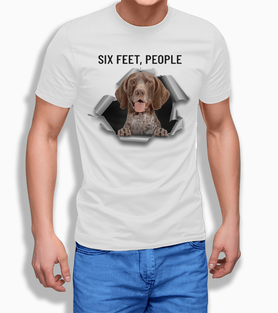 SIX FEET PEOPLE GERMAN SHEPHERD POINTER TORN RIPPER T-Shirt