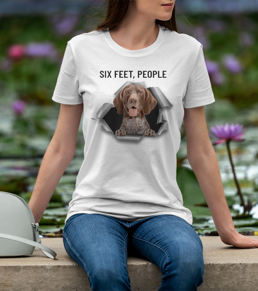 SIX FEET PEOPLE GERMAN SHEPHERD POINTER TORN RIPPER T-Shirt