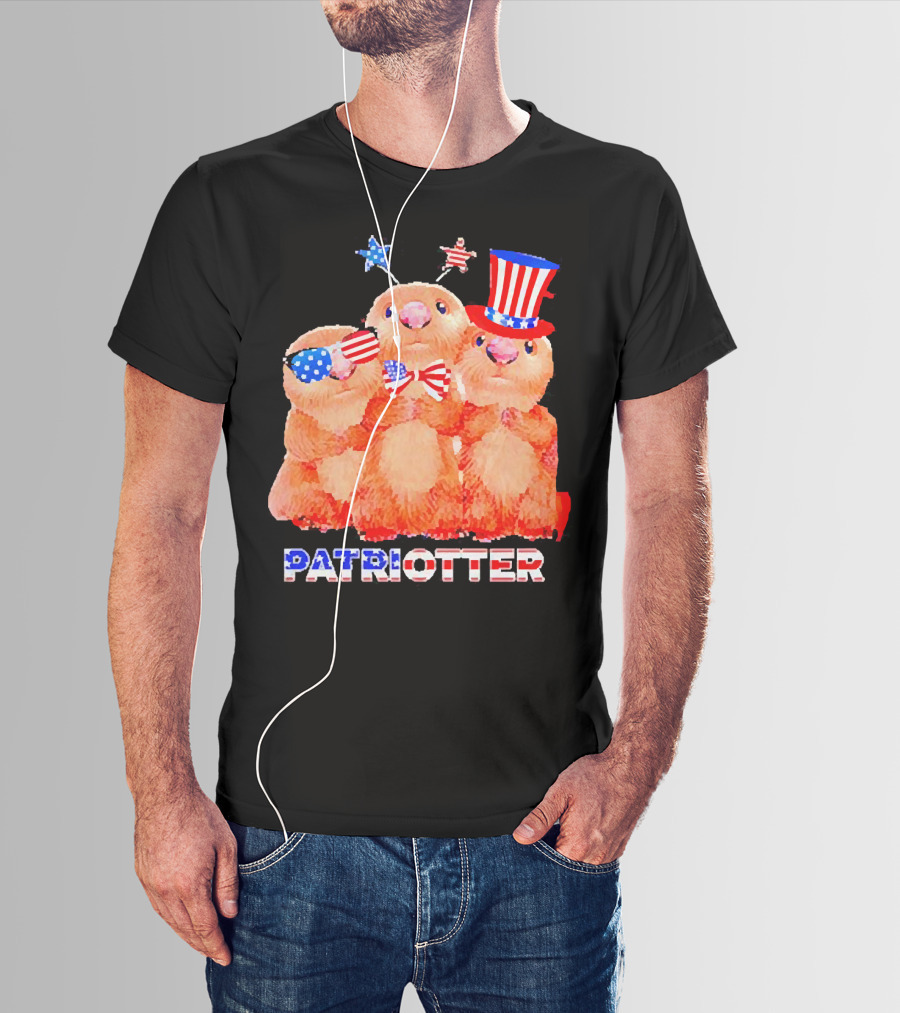 Patriotter America Flag Independence Day Otters T-Shirt