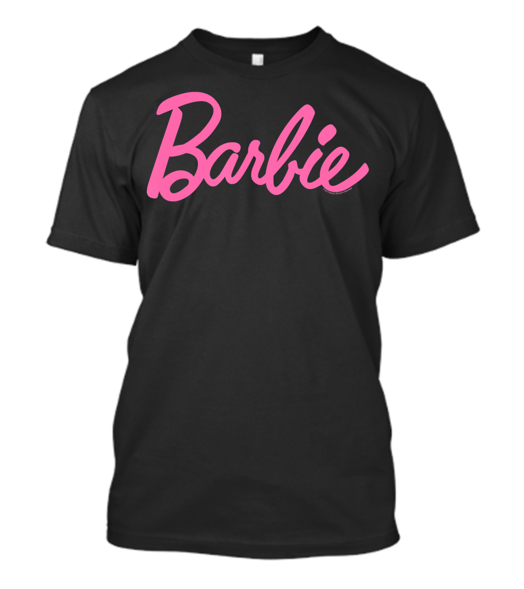 Barbie Iconic Pink Script Text T-Shirt