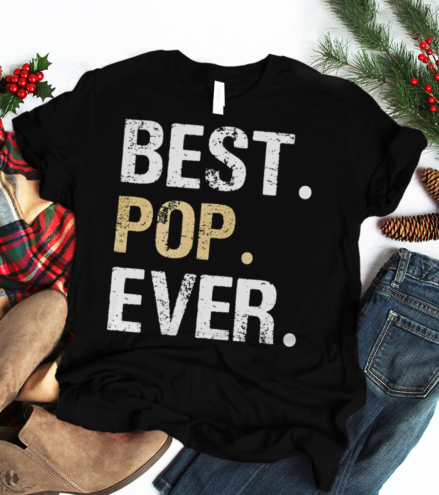 Mens Granddaughter Grandson Grandkids Best Pop Ever T-Shirt