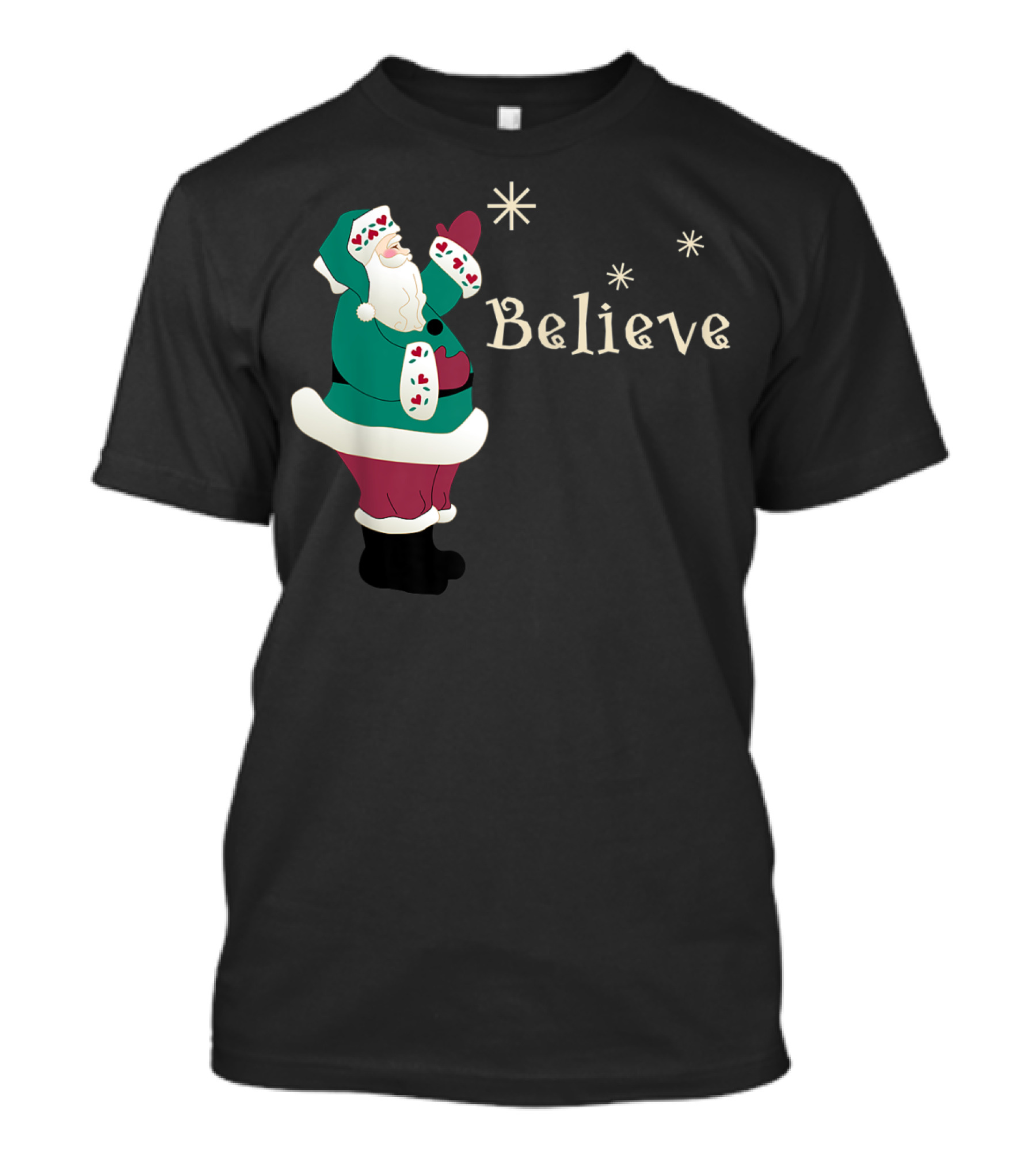 Believe In Santa Christmas Holiday Joy T-Shirt